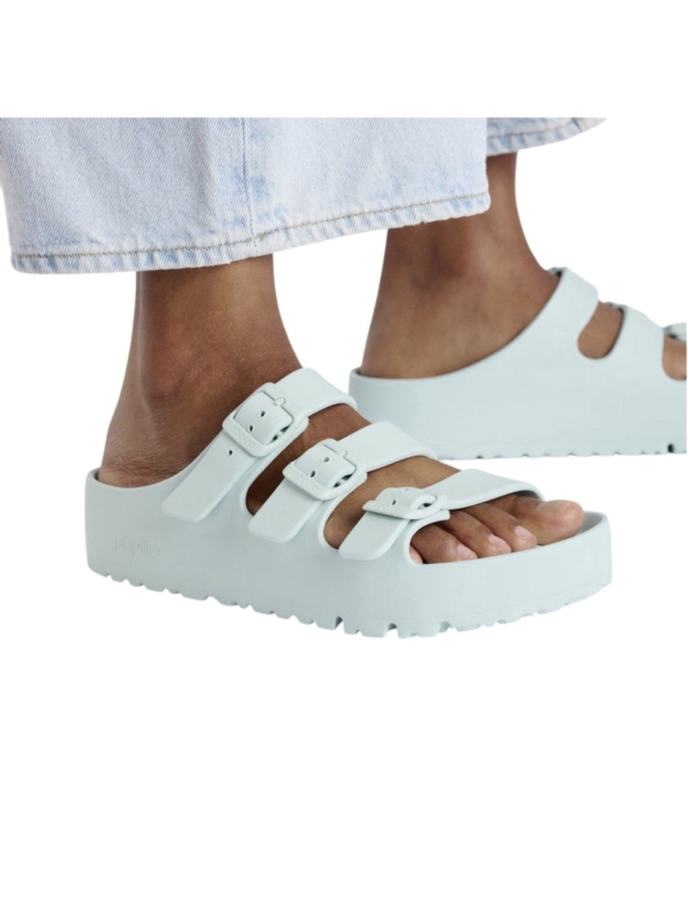 Birkenstock NWT Women's Florida III Platform EVA sandal in Surf Green in Sz 8
